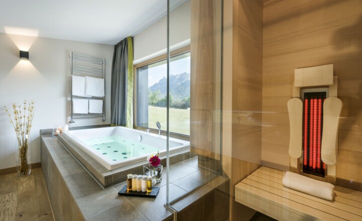 SPA Loft Zimmer - einzigartiges Hotelzimmer mit Whirlpool und Sauna in Bayern.
